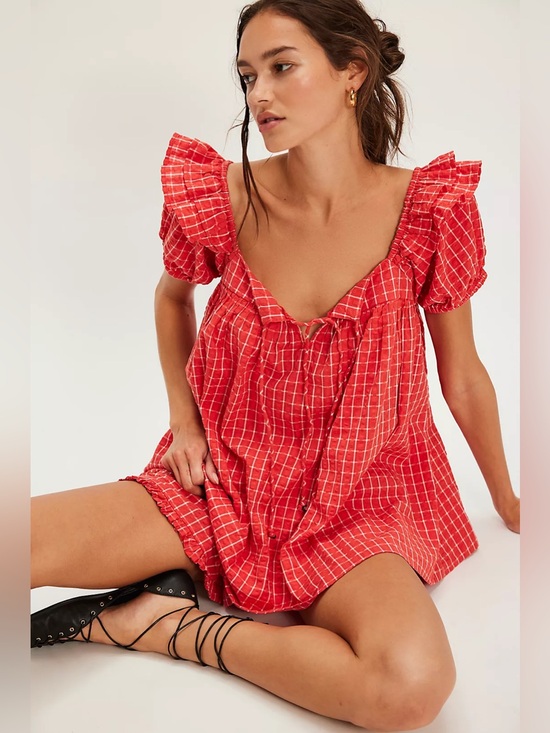 Free People Tops - Free People Maggy Mae Yarn Dye Plaid Top